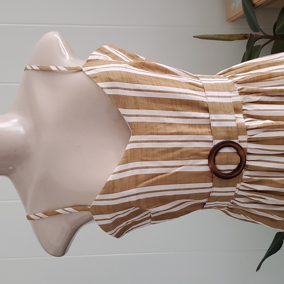 Windsor Women’s Stripe Long Tiered Spaghetti Strap Dress Size Medium - Picture 3 of 11